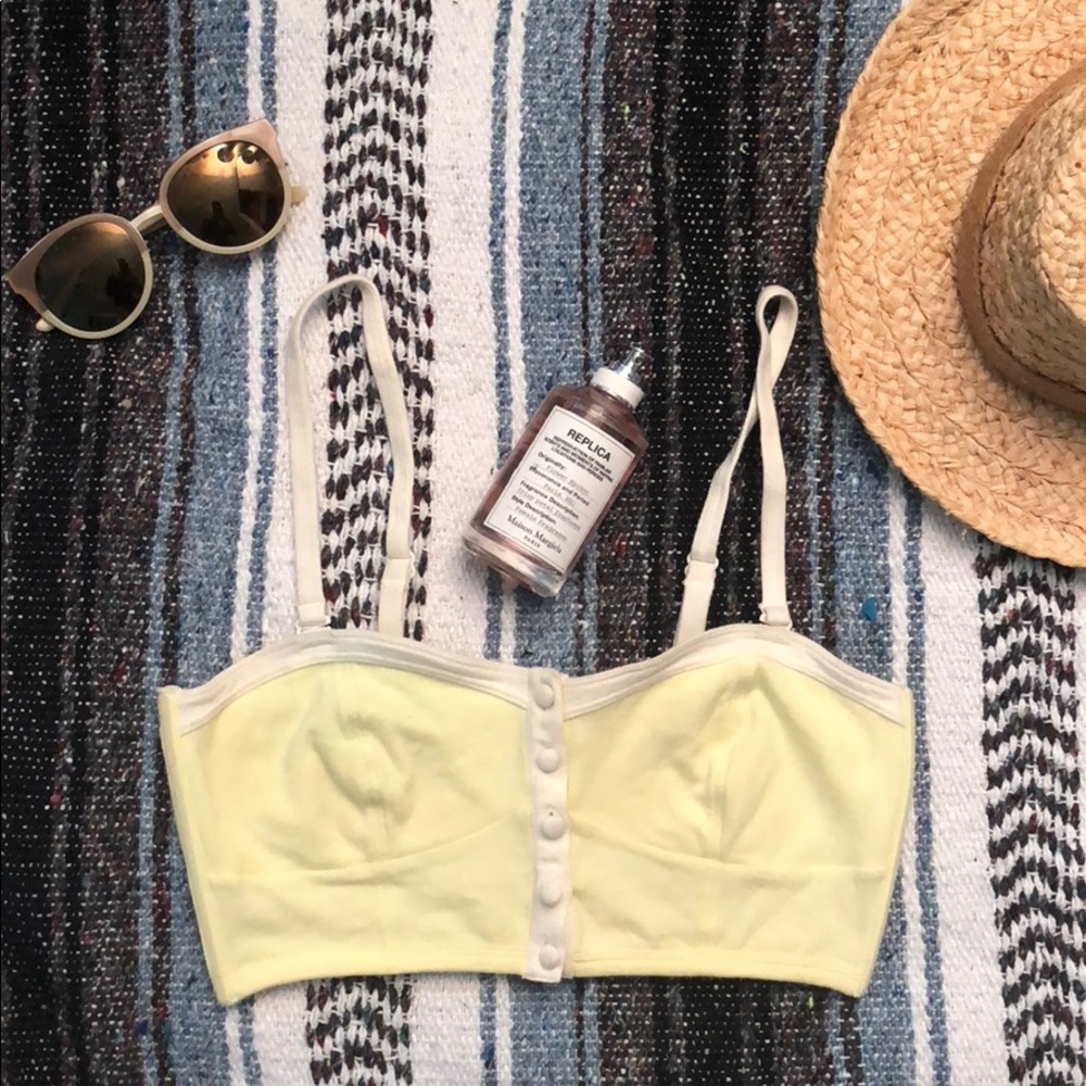 Free People intimate pale yellow bralette